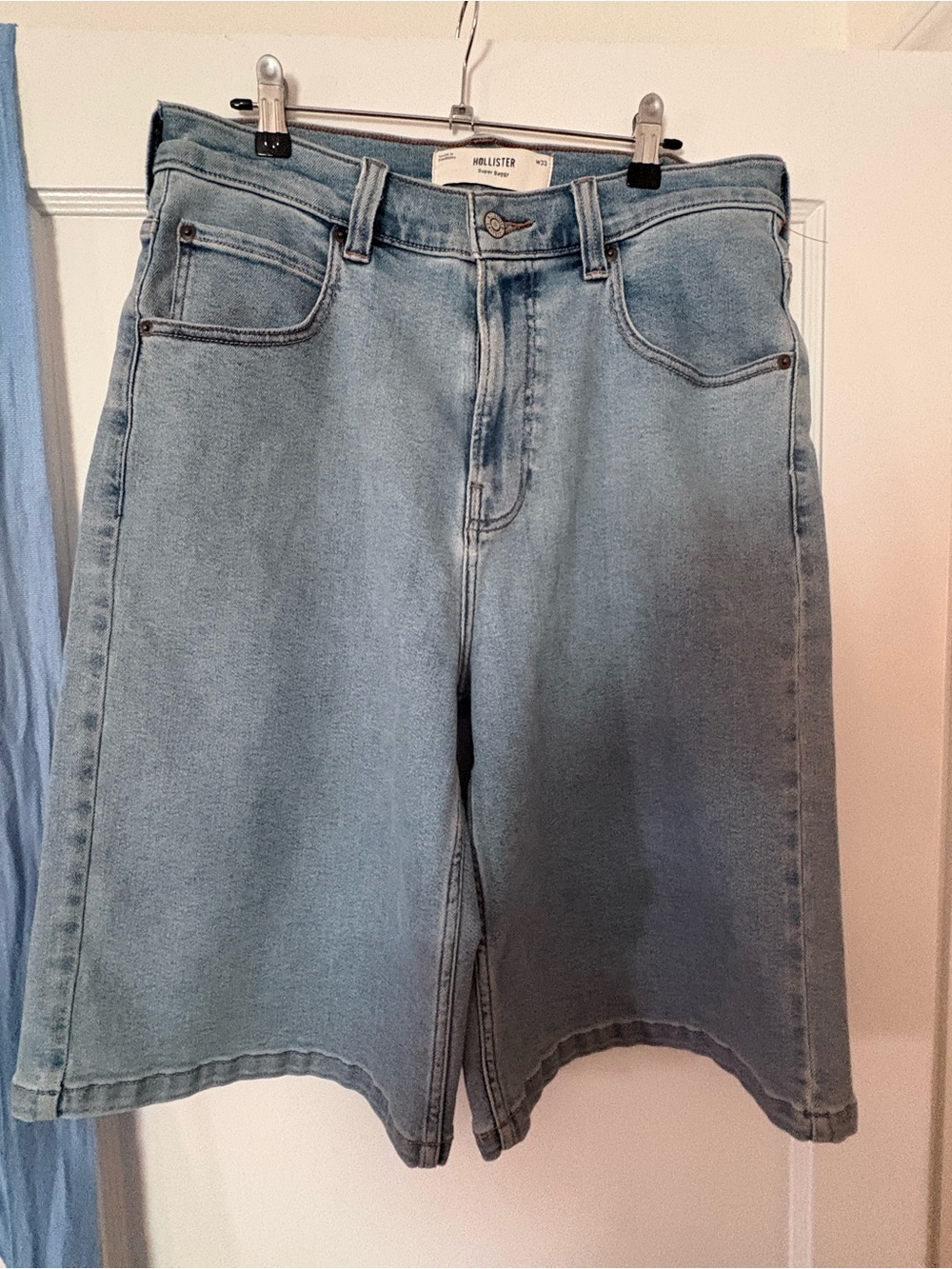 Hollister Light Blue Denim Bermuda Shorts